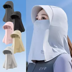 ECK Full Face Sun Hat Nữ Mùa Hè Tấm Che Chống Tia UV Đi Xe Đạp Ngoài Trời Câu Cá Dài Ne Mặt nạ Thoáng Khí Suncreen Cap HOT