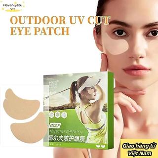 [Vận chuyển nhanh] HAVENLYCO 5 miếng dán mặt UV, Gel chống nắng Golf Miếng dán chống nắng, Miếng dán mắt UV chống mồ hôi Làm ẩm hoạt động ngoài trời mắt thạch tươi