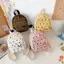 Túi đeo vai nữ BEABOUT, Ba lô nhỏ mini nhiều túi, Ba lô mini in hoa vải nhung nhẹ dễ thương dành cho nữ