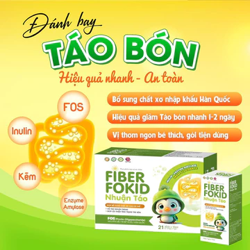 Fiber Fokid Nhuận Táo Giúp bổ sung chất xơ cho cơ thể. Hỗ trợ nhuận tràng, giúp cải thiện tình trạng táo bón hộp21g*10ml