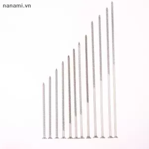 5 / 10 Cái M4 Kéo dài đầu phẳng khai thác Vít gỗ dài bằng thép không gỉ Đầu chìm chéo Vít tự khai thác [VN]