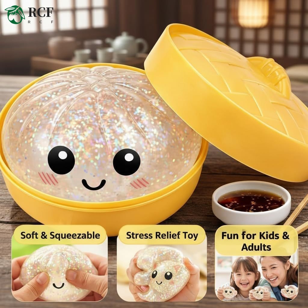 Đồ Chơi Bóp Bánh Bao Squishy Dễ Thương Mềm Mại Giảm Stress Thư Giãn Không Dính Tay