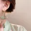 Mới Phong Cách Trung Quốc Trong Suốt Ngọc Lục Bảo Xanh Tre Gấp Quạt Tua Dài Bông Tai Nữ Phong Cách Quốc Gia Retro Thoáng Mát Giác Tre Hanfu Bông Tai 2026-6-1