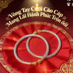 Vòng Tay Hoa 3D Chunky Phong Cách Retro Trung Quốc, Hợp Kim Không Phai, Men Thủ Công, Chống Nước, Điều Chỉnh Size 58mm