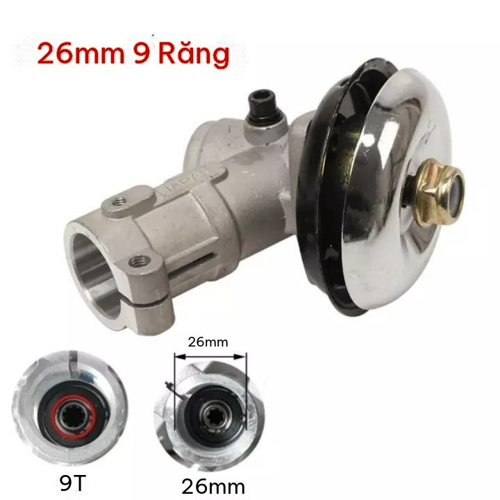Đầu Bò Máy Cắt Cỏ 26/28mm 4/7/9 Răng Đơn Tai Hộp Số Đầu Máy Cắt Cỏ Thay Thế Bền Chắc