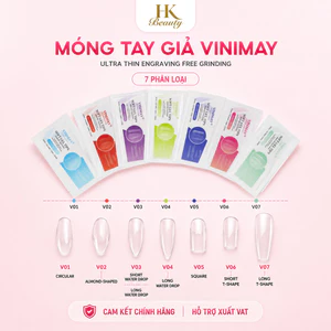 Móng úp VINIMAY chính hãng 552 móng - móng dẻo, đủ form - Khách mua size nào note trên đơn hàng ạ