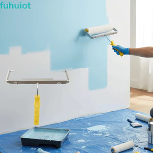 FUHUIOT Đế Có Thể Thu Vào, Giá Để Bàn Chải Con Lăn Linh Hoạt Có Thể Thu Vào, Tay Cầm Thoải Mái Hợp Kim Nhôm Kệ Kép Tranh Có Thể Điều Chỉnh