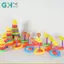 GHX 1 Bộ Động Vật Cầu Vồng Staed Nhẫn Tháp Staing Đồ Chơi Trẻ Em Montessori Đồ Chơi Trẻ Sơ Sinh Phát Triển Giáo Dục Sớm Đồ Chơi VN