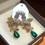 Bông tai thời trang hoa Zircon dài tinh tế T Classy
