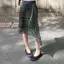 Mùa hè Phong cách mới Váy in họa tiết phong cách Hàn Quốc Váy chữ A giả hai mảnh dáng rộng dáng rộng dáng rộng dáng rộng dáng ôm hơn giữa
