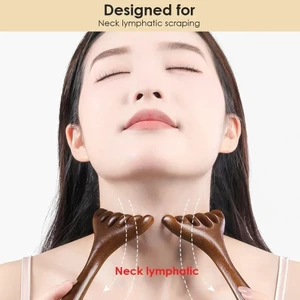 Lược Massage Kinh Tuyến Bằng Gỗ Chống Tĩnh Điện Sáu Móng Vuốt Đầu Massage Thúc Đẩy Tuần Hoàn Máu Cơ Thể Gua Sha Dụng Cụ Đầu Bàn Chải Massage