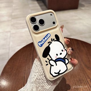Ốp Điện Thoại Cao Cấp Kết Cấu Da Dày Chó Con Nữ Thích Hợp Cho iPhone 14promax 15promax 14 15 plus 16 17 pro max 16pro 13promax 11 12 promax Vỏ Bảo Vệ Chống Sốc