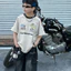 Áo thun trẻ em phong cách xe máy mát mẻ hợp thời trang Phiên bản Hàn Quốc Icy Cotton tay ngắn hàng đầu 80-160 Size UIE3