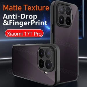 Ốp lưng Xiaomi 17T Pro 2026 cho Xiaomi 17T Pro 17TPro 17 T T T17 Mi17T Pro Mi17TPro 5G Vỏ điện thoại PC thân thiện với da màu đen Matte Bảo vệ chống sốc Vỏ cứng chống vân tay