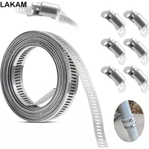 Dây đeo kẹp ống LAKAM, Kẹp ống lớn có thể điều chỉnh, Dây buộc kẹp bằng thép không gỉ 304