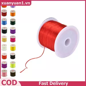 XUAN 50M Co Giãn Mạnh Dây Co Giãn Dây Dây Vòng Tay Dây Nelace Hạt 0.5mm, VN