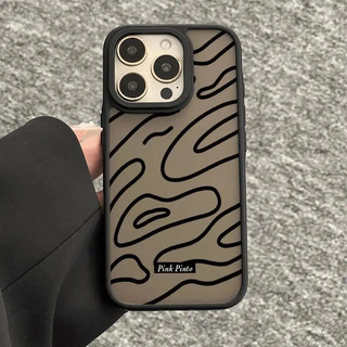 Dòng bút đơn giản màu đen độc đáo Thích hợp cho iPhone 16 ProMax XR 15 Pro 13 Pro Max 17 Pro Max 12 11 Pro Max XS 14 17 Pro Vỏ mềm chống sốc 16 Pro Vỏ bảo vệ mờ màu đen