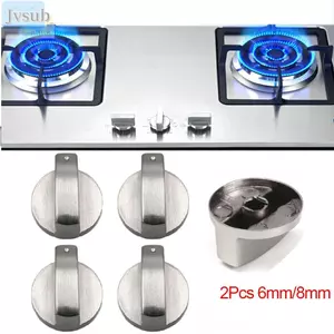JVSUB 2 Chiếc Nồi Điều Khiển Núm Nóng Hợp Kim Kẽm Bạc Bếp Gas Công Tắc
