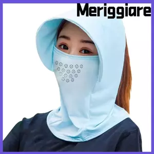 Mũ MERIGGIARE, Ice Silk có nắp che khăn choàng, Mũ chống nắng thoáng khí khi đi xe đạp
