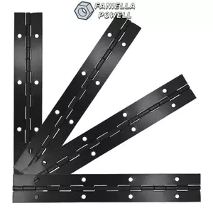 Bản lề đàn Piano FANIELLAPOWELL, Bản lề cửa tủ gấp bằng thép không gỉ màu đen, Cửa chắc chắn Dễ dàng lắp đặt Tủ bản lề gấp