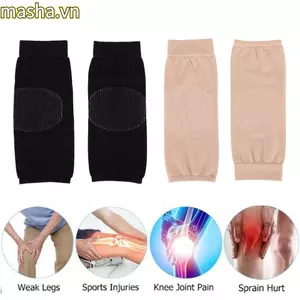 1 Cặp Làm Ấm Chân Nylon Thể Dục Ngoài Trời Đàn Hồi Đầu Gối Miếng Lót Bảo Vệ
