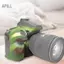 Apill Vỏ bảo vệ máy ảnh bằng silicon Tbest Vỏ mềm có thể co giãn bền cho D810 Ngụy trang màu vàng đỏ đen (Vàng)