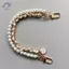 HFTOY Vintage Túi Ngọc Trai Dây Đeo Cho Túi Xách Dây Xích Hai Lớp Ngọc Trai Điện Thoại Dây Ví Tinh Tế Thay Thế Tay Cầm Túi Phụ Kiện ~