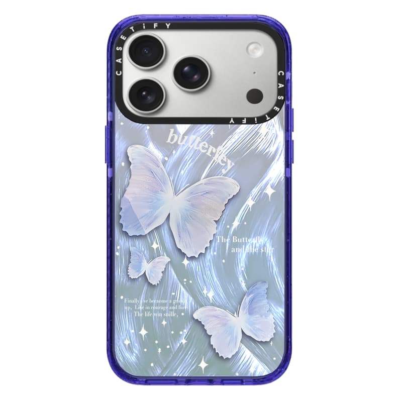 CASECASE X Bướm Cam / Đỏ / Perri Bộ Sưu Tập Kẹo Tím Màu Trong Suốt Cứng Từ Hút Tác Động Cho Apple IPhone 13 14 15 16 17Pro Max Plus Có Hộp