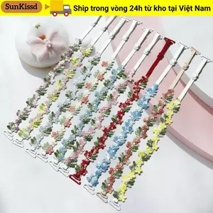 SUNKISSD 1 Cặp Dây Đeo Áo Ngực Hoa, Dây Đeo Vai Chống Trơn Trượt Có Thể Điều Chỉnh, Quà Tặng Sáng Tạo Với Ren Viền Ren Hoa Dây Đeo Vai Nữ