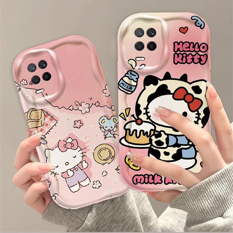 Thích hợp cho OPPO A54 4G 3D Wave Soft TPU Cartoon Kitty Female Vỏ điện thoại chống sốc
