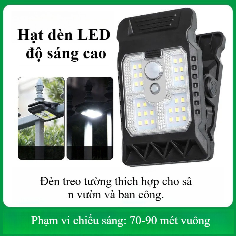 Đèn Kẹp Năng Lượng Mặt Trời, Chống Nước, Cảm Biến Chuyển Động, Không Tốn Điện, Thích Hợp Cho Sân Vườn, Hành Lang