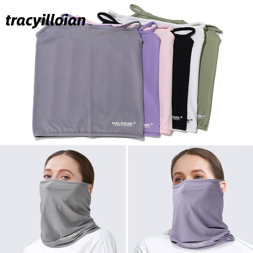 TRACEILLOIAN Mùa Hè Bandana, Tấm Che Mặt Lưới Lụa Băng Thoáng Khí, Thể Thao Thời Trang Chống Gió Chống Nắng Chống Tia UV Treo Cổ Gaiter Chạy Bộ