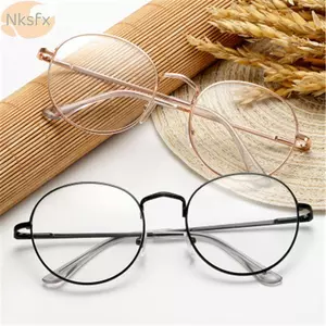 Kính tròn NKSFX Thời trang Chăm sóc thị lực quá khổ Kính mắt cầm tay