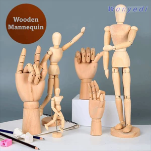 WANYEDI Nghệ Sĩ Manikin, Có Thể Tạo Nhiều Kích Cỡ Phác Thảo Mannequin, Khớp Có Thể Tháo Rời Bằng Gỗ Di Động Hình Con Người Trang Trí Nhà Cửa Vẽ Dụng Cụ Thực Hành