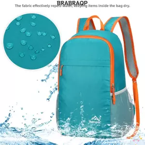 Túi thể thao ngoài trời BRARAA, Ba lô Unisex di động 20L, Chống thấm nước chất lượng cao có giá đỡ chai Siêu nhẹ Đi xe đạp Đi bộ đường dài Túi cắm trại trong ngày Thích hợp cho cả nam giới