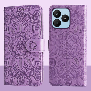 Ví da từ tính Flip Case cho Wiko T20 Vỏ điện thoại hoa hướng dương dập nổi