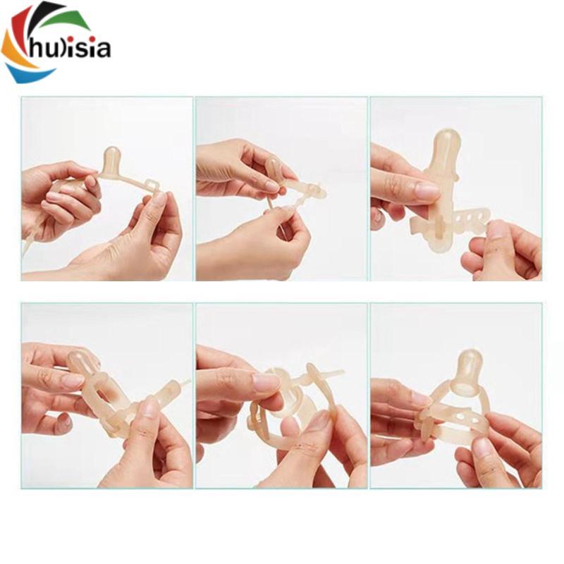 Bé Miếng Dán Ngón Tay Cái Silicon Đeo Cổ Tay Ngậm Nướu Ngừng Thói Quen Bú Tay Bảo Vệ Cho Trẻ Sơ Sinh