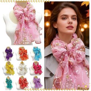 MKYCO 1 Chiếc Khăn Ren, Khăn Lau Cổ Lụa Thanh Lịch Nhẹ, Băng Đô In Bền Quấn Phụ Kiện Tóc Bandana