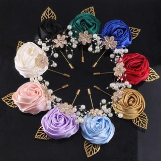 DARON Ngực Hoa, Chổi Hoa Hồng Thanh Lịch Và Chổi Phụ Kiện, Tắm Kỷ Niệm Ve Áo Hoa Ngọc Trai Giả Ánh Sáng Sang Trọng Cưới Thổ Cẩm Lễ Cưới