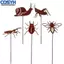 <cosyh>5PCS Rusty Insect Decorative Stakes for Garden Outdoor Iron Animal Decoration