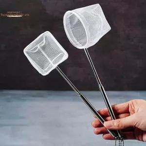 TRTR Bể Cá Cá Lưới Câu Cá Thép Không Gỉ Có Thể Thu Vào Tôm Nhỏ Lưới Câu Cá Phụ Kiện Cá Cho Bể Cá Dụng Cụ Làm Sạch VN