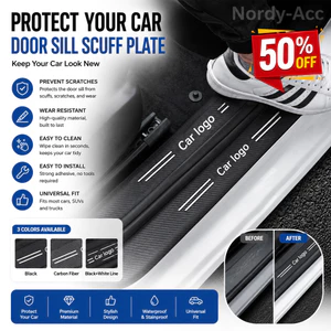 CỬA XE BẢO VỆ SILL Băng dính họa tiết sợi Carbon dạ quang Chống trầy xước Chống mài mòn Chống thấm nước Tự dính Cửa vào Dải bảo vệ Phụ kiện ngoại thất ô tô