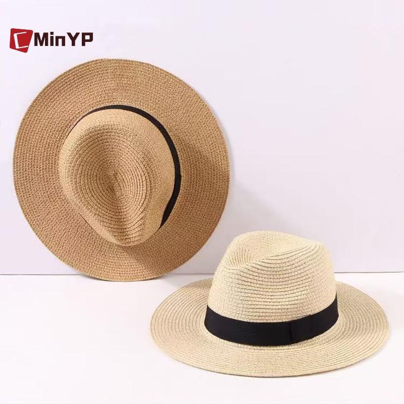 CMinYP Mũ Rơm Mùa Hè Nam Nữ Vành Rộng Đi Biển Chống Tia UV Fedora Mũ Chống Nắng Glory