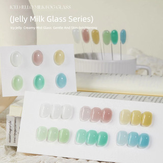 Baoshiman Jelly Gel sữa thủy tinh bán trong suốt UV/LED, keo nghệ thuật cho tiệm làm móng