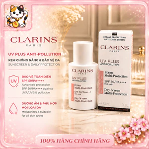 Clarins UV PLUS Duo SPF50/PA++++ Kem Chống Nắng Fullsize Multi-Protection Dưỡng Ẩm
