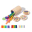 < Pluscloth > Đồ chơi phân loại màu gỗ dành cho trẻ em Phát triển kỹ năng vận động tinh Montessori thân thiện với môi trường Cạnh mịn Đồ chơi học tập giáo dục không cần Burr cho trẻ mới biết đi màu sáng
