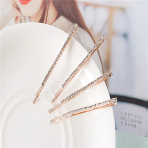 Phong Cách Mới Phụ Kiện Tóc Nổ Bên Kẹp Kim Cương Giả Kẹp Phẳng Nữ Cặp Kẹp Mũ Đội Đầu Kẹp Tóc Pha Lê Trang Sức 03S2