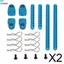 Gamchiano 2x 1 / 10 RC Vỏ Xe Cột Phụ Kiện Thay Thế Chắc Chắn, Các Bộ Phận Hiệu Suất Cao, Hợp Kim Nhôm RC Thân Xe Cho TT02