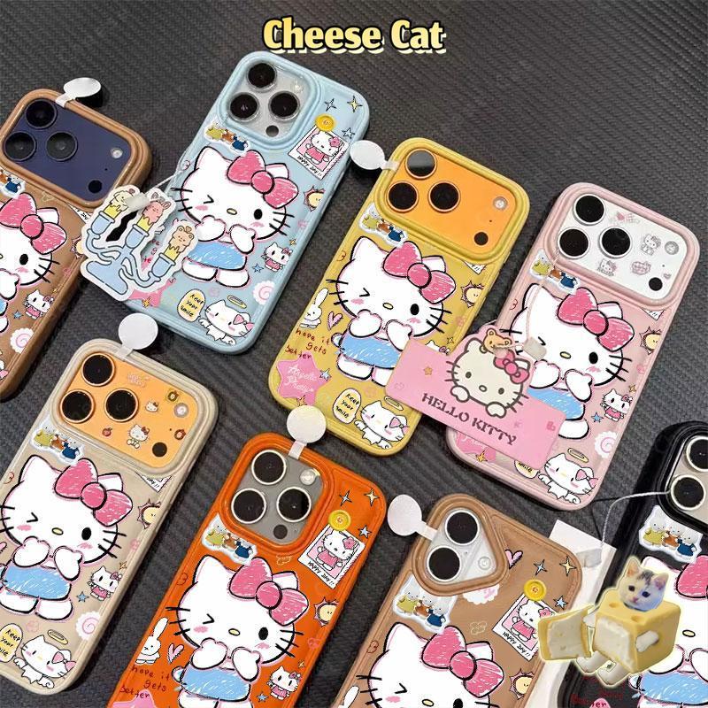 bút chì màu Ốp Điện Thoại Mèo Cho iPhone 17 13 12 14 11 Pro 15 Plus 16 Pro Max Xs Max XR 7Plus 8Plus Bao Da Điện Thoại