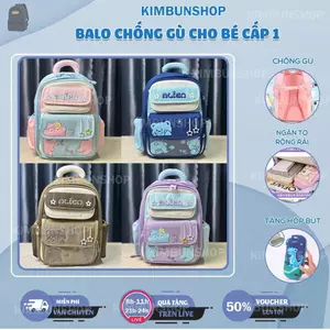 Balo Gấu ALIEN Cao Cấp chống gù, chống nước, siêu nhẹ cho bé cấp 1- Kimbunshop90
